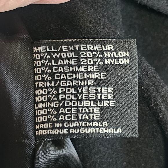 DKNY Black Wool Cashmere Blend Women's Coat, Capsule Classic Professional - Picture 3 of 8